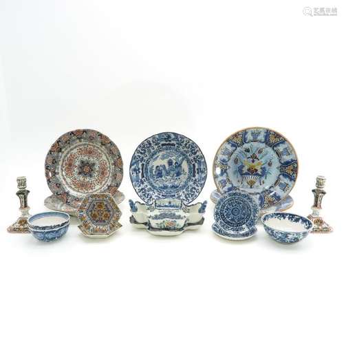 A Collection of Delft and Makkum European Porcelain