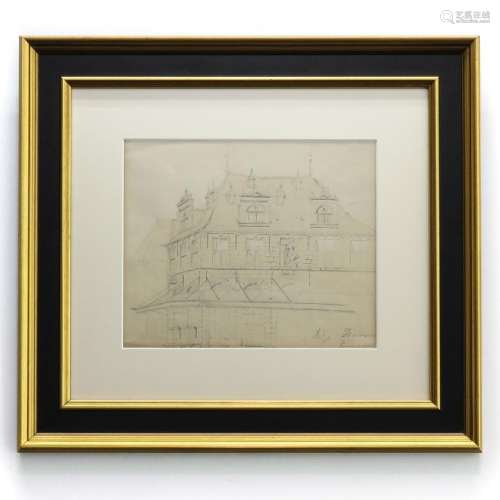 A Drawing Signed Adrianus Eversen