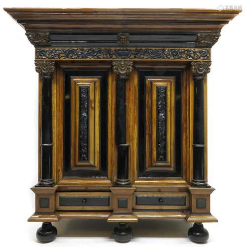 A Very Fine Dutch Column Cabinet Circa 1700