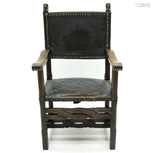 A 17th Century Leather Chair