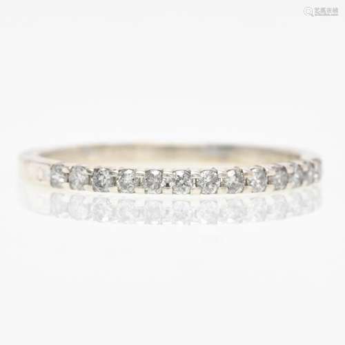 A 925 Silver Diamond Band Approximately 0.26 CTW