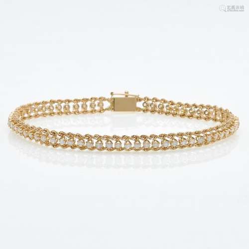 A 14KG Ladies Diamond Tennis Bracelet Approx. 1.82 CTW