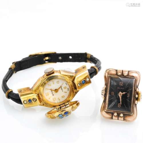 A Ladies Bitunia Watch and Elan Watch Ring