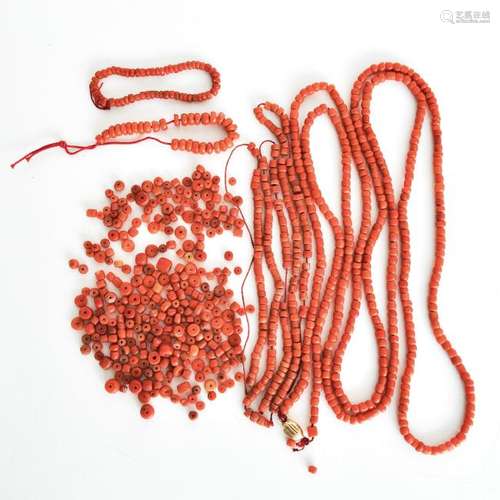 A Large Lot of 19th Century Red Coral