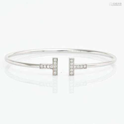 An 18KWG Tiffany Diamond Bracelet