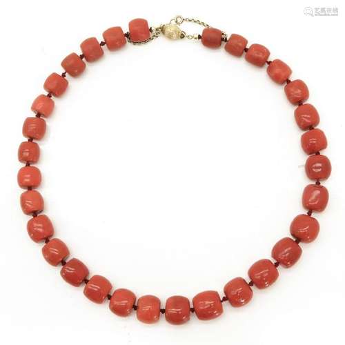 A 19th Century Red Coral Necklace