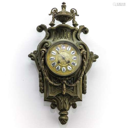 A Bronze Cartel Clock