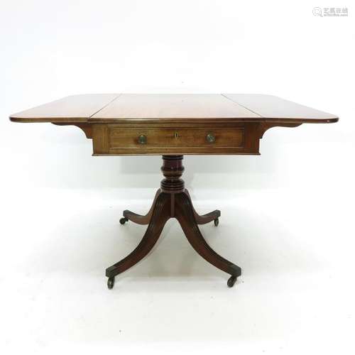 A Mahogany English Drop Leaf Table