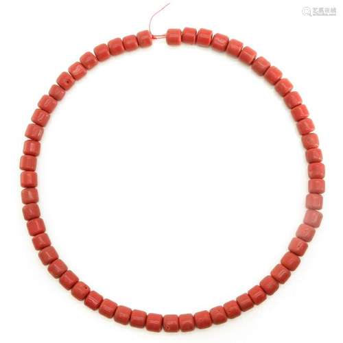 A Strand of 19th Century Red Coral