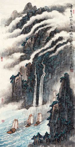 邓惠伯 山水