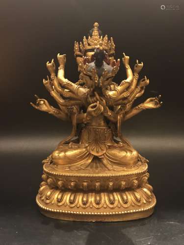 A Chinese Gilt Bronze Buddha