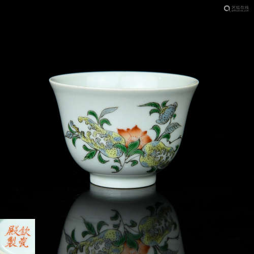 A Chinese Dou-Cai Porcelain Cup