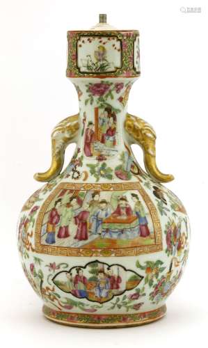 A Chinese famille rose vase