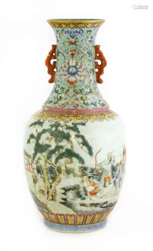 A Chinese famille rose vase