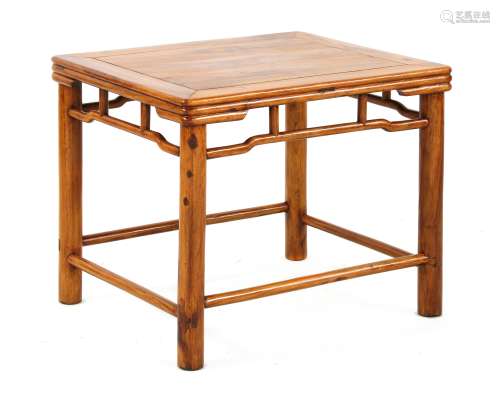 A Chinese hardwood huanghuali side table