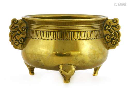A Chinese gilt bronze incense burner
