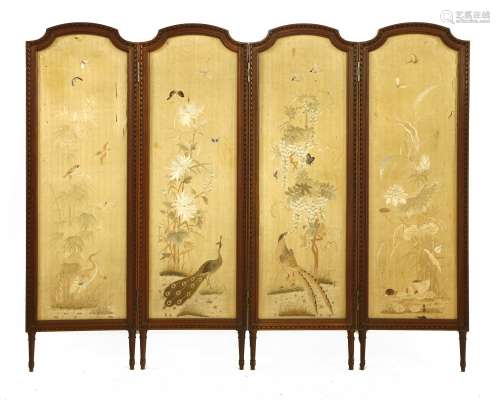 A Chinese four-fold screen