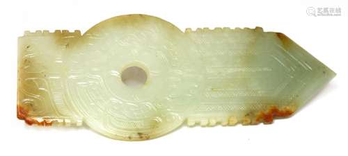 A Chinese jade bi disc
