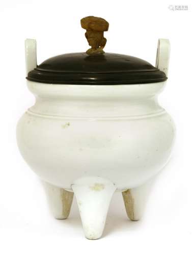A Chinese blanc de Chine incense burner