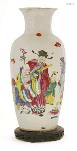 A Chinese famille rose vase