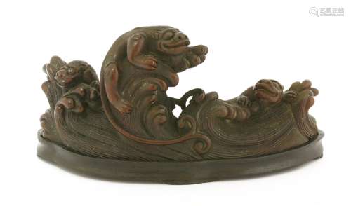 A Chinese bamboo carving