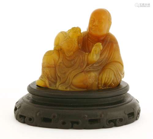 A Chinese soapstone carving