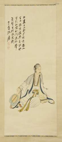 A Chinese hanging scroll