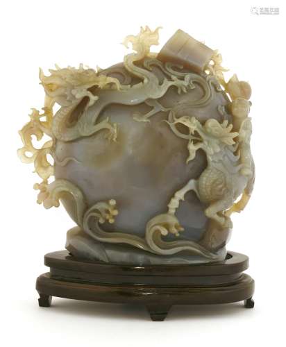 A Chinese agate carving