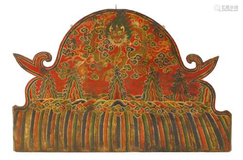 A Tibetan wood board