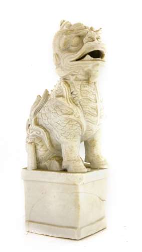 A large Chinese blanc de Chine incense holder