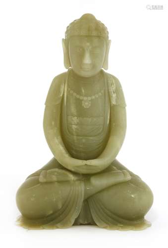 A Chinese jade Buddha