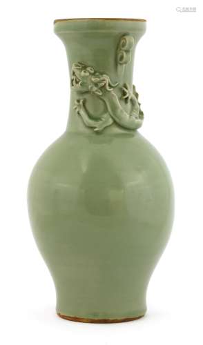 A Chinese Longquan ware celadon vase