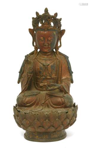 A Chinese bronze bodhisattva