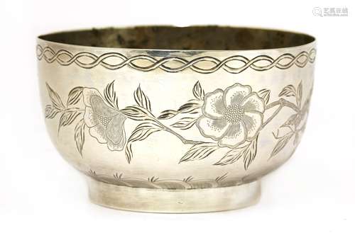 A Chinese silver bowl