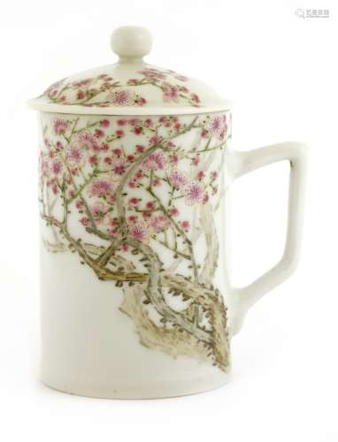 A Chinese famille rose mug