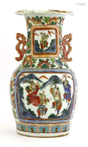 A Chinese famille rose vase