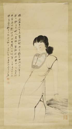 A Chinese hanging scroll