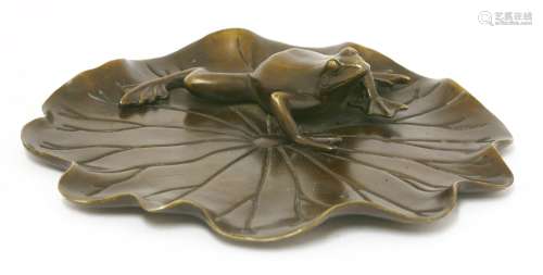 A Japanese bronze plate