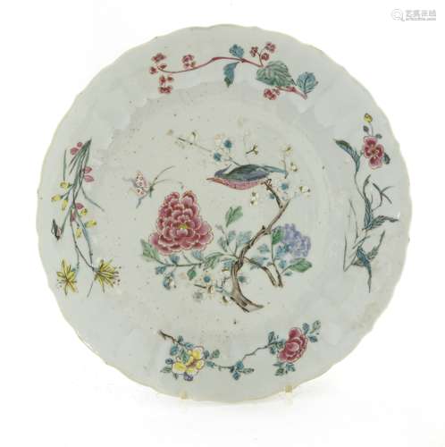 A Chinese famille rose plate