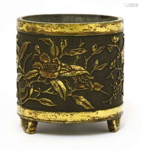 A Chinese bronze censer