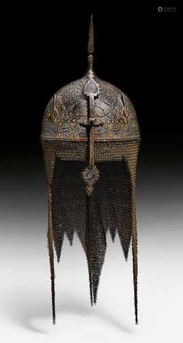 GOLDTAUSCHIERTER HELM (KHULA KHUD).