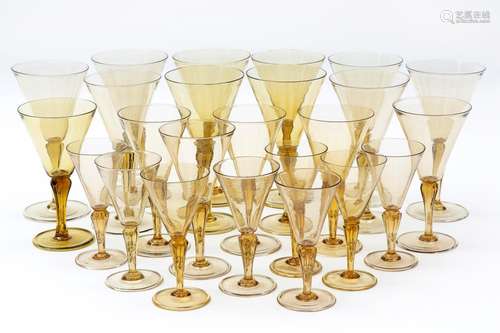 A part set Venini Ambasciata drinking glasses