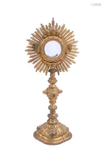 A French gilt-bronze monstrance