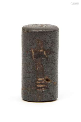 An Egyptian glazed steatite cylinder seal