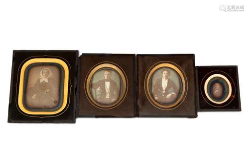 Four daguerreotypes of members of the Van Nederveen family