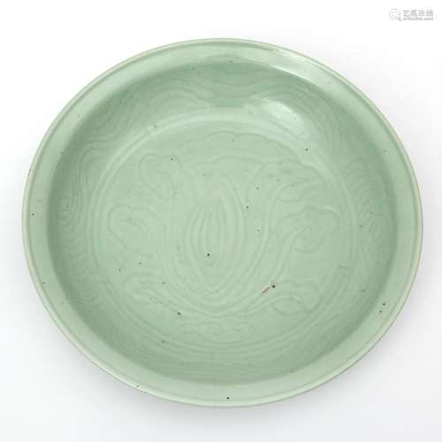 A large celadon Longquan dish