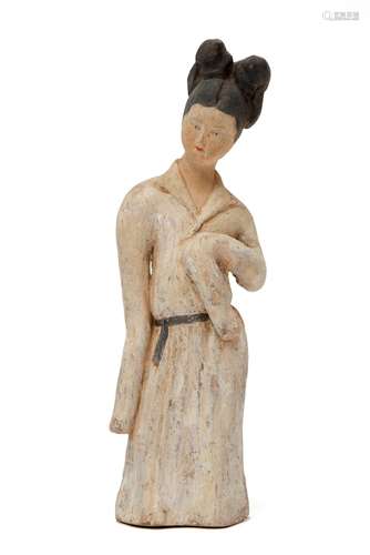 Tang dynasty terracotta figure of a dancing lady