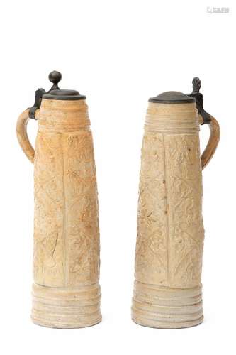 Two early German stoneware tankards