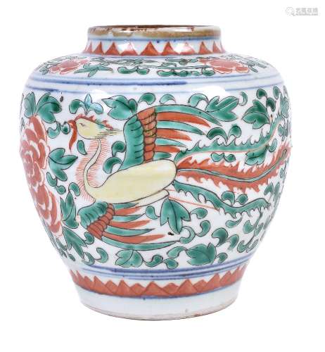A Chinese 'Wucai' jar