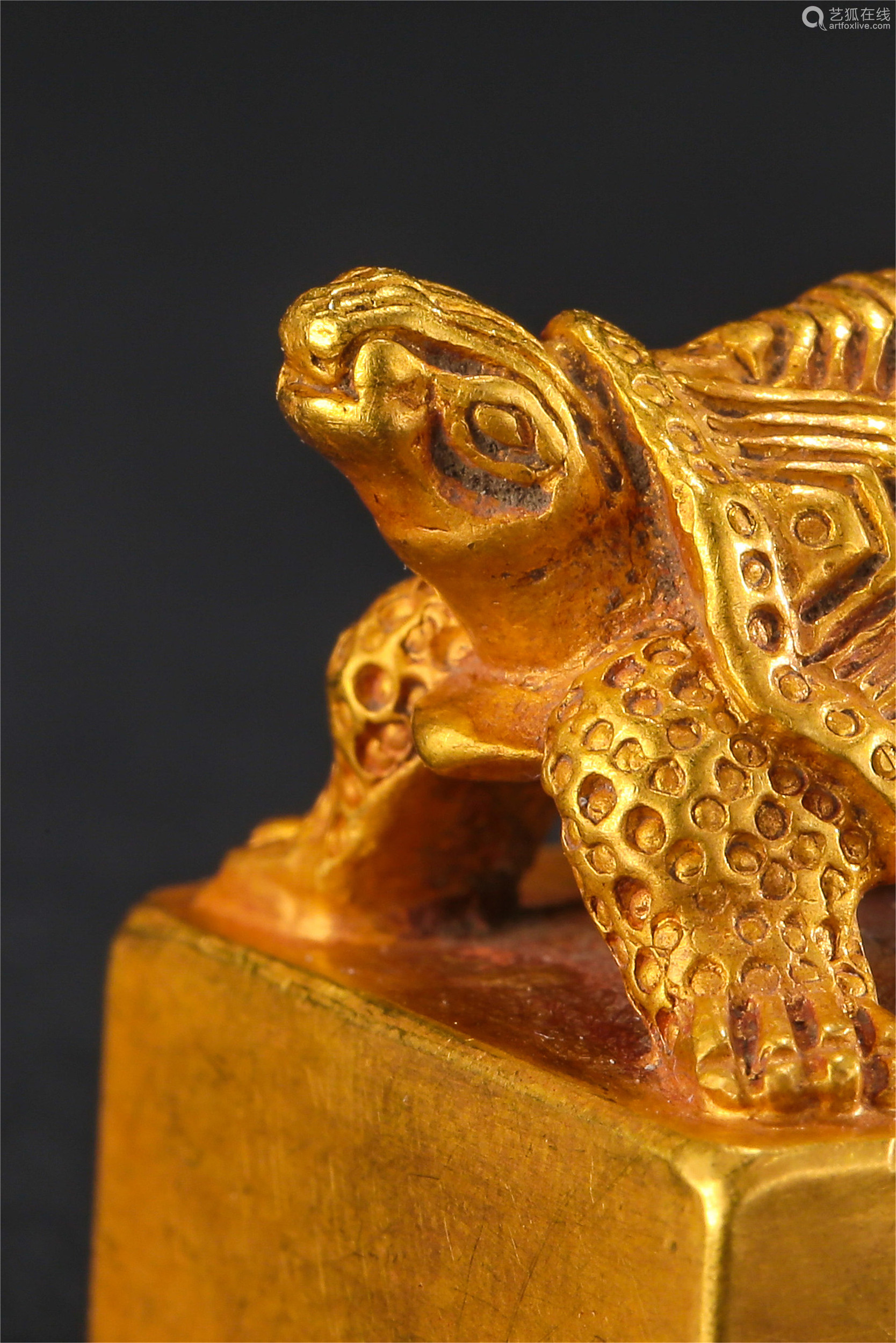 Chinese Pure Gold Turtle Official's Seal Han Dynasty－【deal Price Picture】